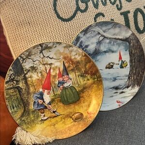 Vintage Gnome Decorative Plates